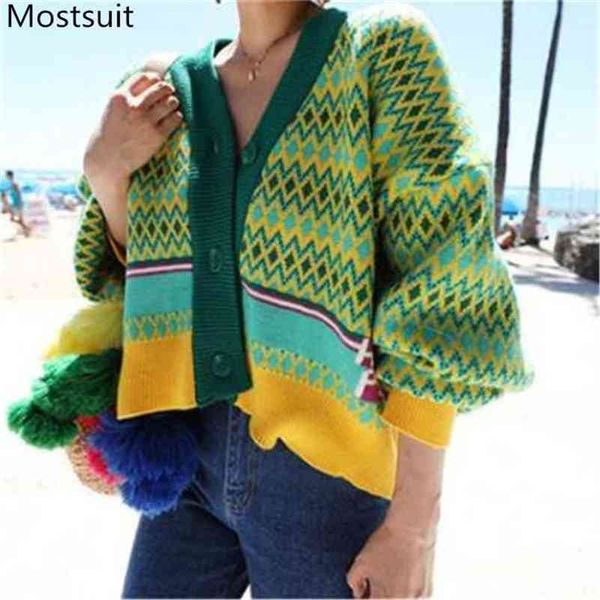 autumn geometric knitted korean women cardigans sweaters long sleeve single-breasted v-neck vintage fashion 210513, White;black
autumn geometric knitted korean women cardigans sweaters long sleeve single-breasted v-neck vintage fashion 210513, White;black