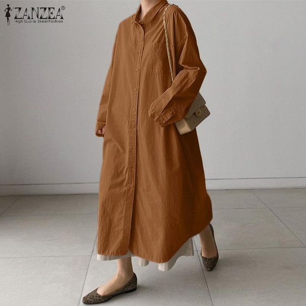 casual dresses vintage solid shirt dress woman autumn sundress zanzea 2021 long sleeve maxi vestidos female lapel buton robe oversized, Black;gray
casual dresses vintage solid shirt dress woman autumn sundress zanzea 2021 long sleeve maxi vestidos female lapel buton robe oversized, Black;gray