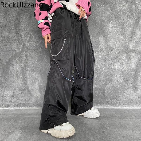 drawstring waist streetwear men tracksuit chain pocket patchwork button punk jogger baggy loose pant hip hop cargo techwear fall men's, Black
drawstring waist streetwear men tracksuit chain pocket patchwork button punk jogger baggy loose pant hip hop cargo techwear fall men's, Black