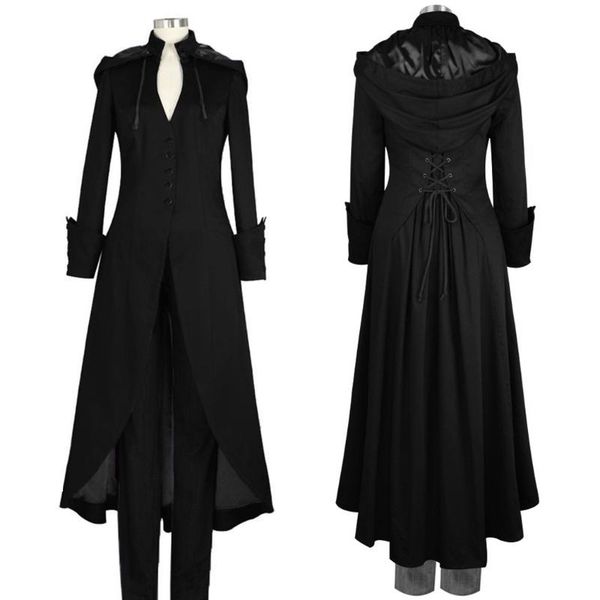 women's trench coats medieval retro women coat steampunk jackets swallowtail hooded gothic cosplay costume outwear ladies uniform 4xl, Tan;black
women's trench coats medieval retro women coat steampunk jackets swallowtail hooded gothic cosplay costume outwear ladies uniform 4xl, Tan;black