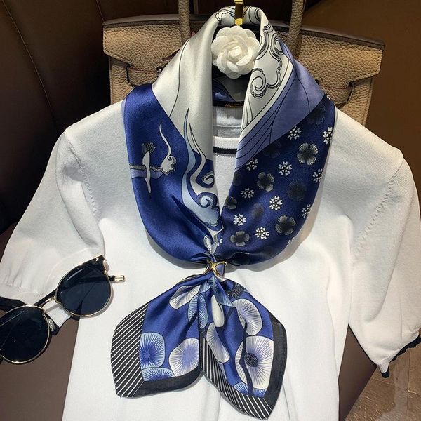 scarf summer silk scarves muslim headscarf women's 70cm square lady sunscreen fashion beach shawl, Blue;gray
scarf summer silk scarves muslim headscarf women's 70cm square lady sunscreen fashion beach shawl, Blue;gray