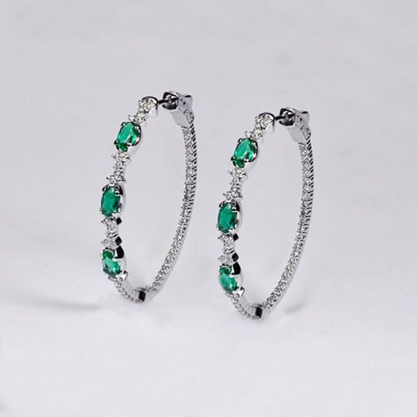 hoop & huggie gorgeous green cz earrings for women wedding engagement party noble accessories full cubic zirconia fashion jewelry, Golden;silver
hoop & huggie gorgeous green cz earrings for women wedding engagement party noble accessories full cubic zirconia fashion jewelry, Golden;silver