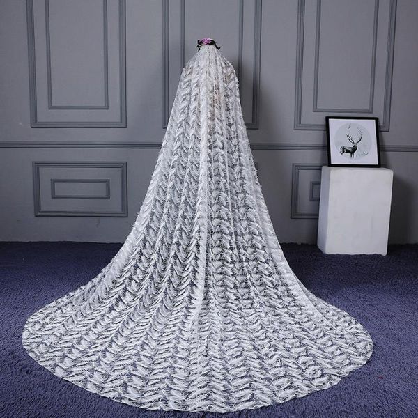 bridal veils 2021 veil white/ivory one layer 3m/5m big feather trailing long wedding mantilla accessories, Black
bridal veils 2021 veil white/ivory one layer 3m/5m big feather trailing long wedding mantilla accessories, Black