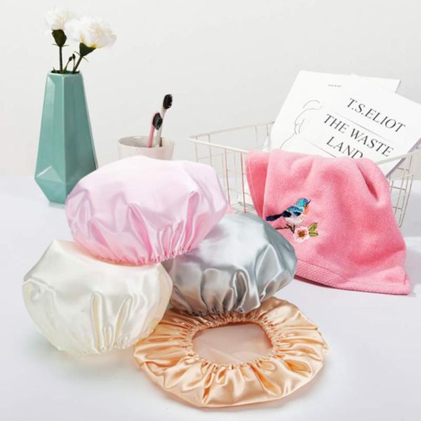 reusable shower cap double-layer waterproof hair protection eva for showering cooking home cleaning spa caps
reusable shower cap double-layer waterproof hair protection eva for showering cooking home cleaning spa caps
