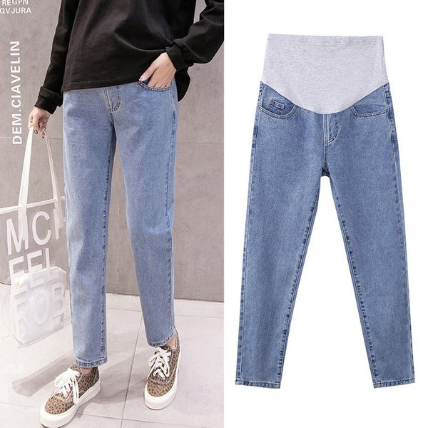 pregnancy abdominal pants boyfriend jeans maternity for pregnant women clothes high waist trousers loose denim bottoms, White
pregnancy abdominal pants boyfriend jeans maternity for pregnant women clothes high waist trousers loose denim bottoms, White
