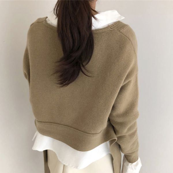 women's t-shirt winter woman sweaters v neck irregular knit sweater with belt two kind wear minimalist women pullovers 4edg, White
women's t-shirt winter woman sweaters v neck irregular knit sweater with belt two kind wear minimalist women pullovers 4edg, White