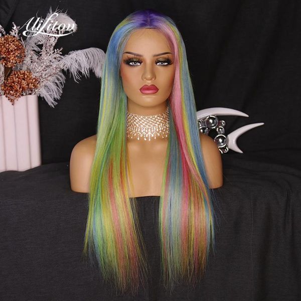 rainbow color 613 lace front human hair wigs pre plucked brazilian remy long straight for women, Black;brown
rainbow color 613 lace front human hair wigs pre plucked brazilian remy long straight for women, Black;brown