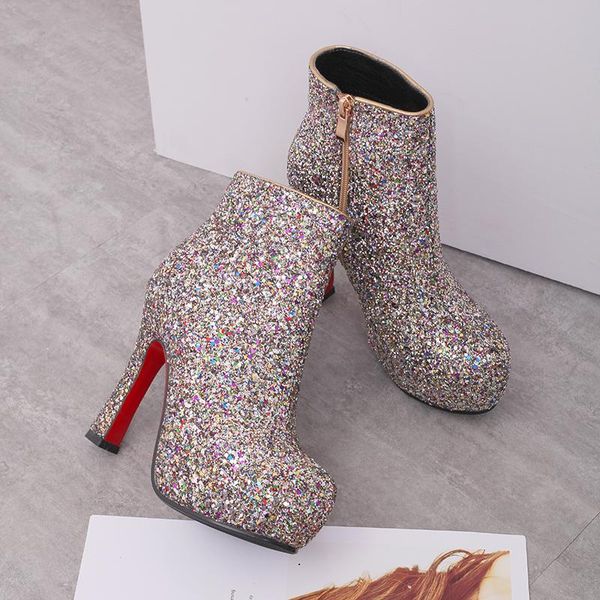 boots nightclub sequin fashion stiletto high heels autumn and winter short side zipper gold female, Black
boots nightclub sequin fashion stiletto high heels autumn and winter short side zipper gold female, Black