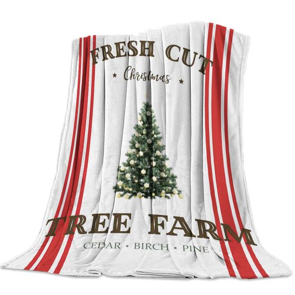 Ultra Soft Flannel Fleece Bed Blanket Farm Fresh Christmas Tree Red Stripes Throw Blanket All Season Warm Fuzzy Light Weight
Ultra Soft Flannel Fleece Bed Blanket Farm Fresh Christmas Tree Red Stripes Throw Blanket All Season Warm Fuzzy Light Weight