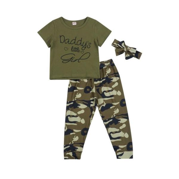 clothing sets 3pcs kids summer tracksuit girls letters print short sleeves t-shirt and camouflage casual pants with hairband for 2-7 years, White
clothing sets 3pcs kids summer tracksuit girls letters print short sleeves t-shirt and camouflage casual pants with hairband for 2-7 years, White