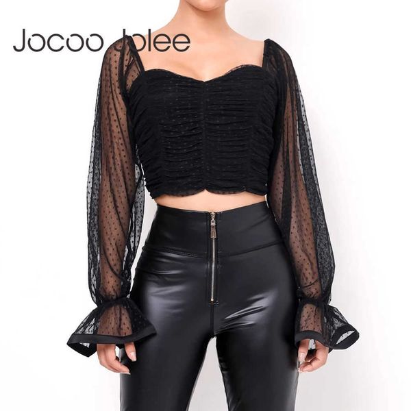 jocoo jolee secy mesh sleeve polka dot blouse women summer elegant lace crop casual v neck slim shirt female blusas tunic 210619, White
jocoo jolee secy mesh sleeve polka dot blouse women summer elegant lace crop casual v neck slim shirt female blusas tunic 210619, White
