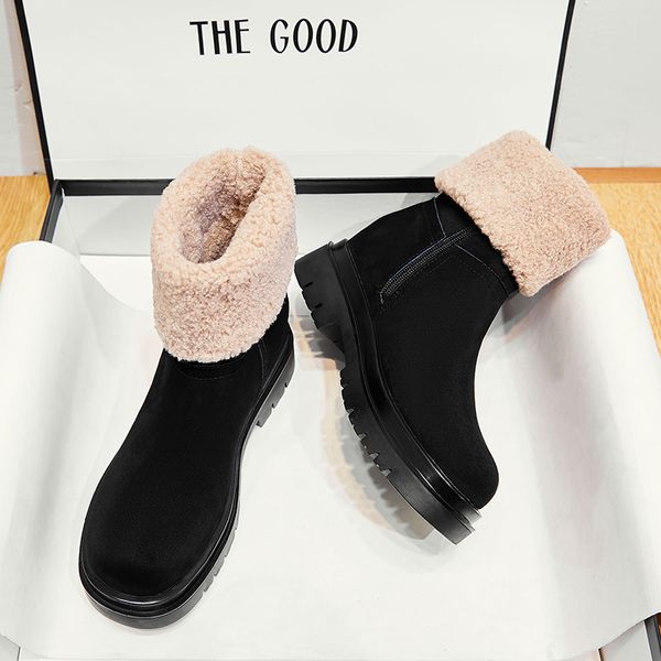 Genuel Leather Women Winter Fur Warm Snow Boots Ladies Warm wool booties Ankle Boot Comfortable Shoes Casual Women Mid Boot, Default color
Genuel Leather Women Winter Fur Warm Snow Boots Ladies Warm wool booties Ankle Boot Comfortable Shoes Casual Women Mid Boot, Default color