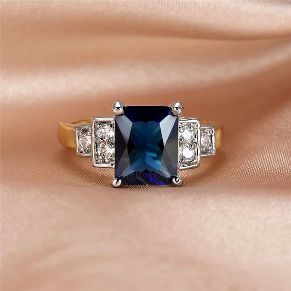 wedding rings female vintage blue square crystal engagement ring cute gold silver color for women luxury jewelry valentines gift, Slivery;golden
wedding rings female vintage blue square crystal engagement ring cute gold silver color for women luxury jewelry valentines gift, Slivery;golden