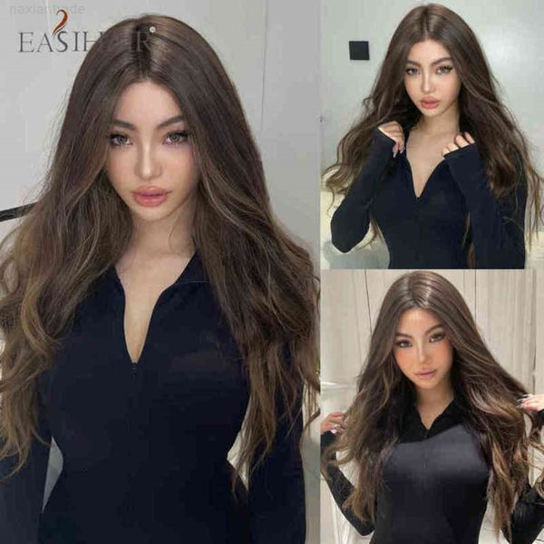 easihair synthetic front dark brown long water wave lace hair for women heat ristant high density cosplay wigs, Black
easihair synthetic front dark brown long water wave lace hair for women heat ristant high density cosplay wigs, Black