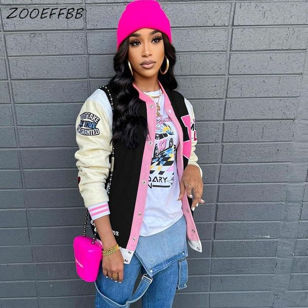 women's jackets zooeffbb letter print baseball varsity jacket fall clothes for women harajuku hip hop outerwear streetwear cute bomber, Black;brown
women's jackets zooeffbb letter print baseball varsity jacket fall clothes for women harajuku hip hop outerwear streetwear cute bomber, Black;brown