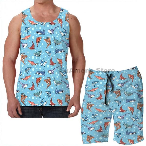 men's tracksuits summer funny print men tank women sharks in the light blue beach shorts sets fitness vest, Gray
men's tracksuits summer funny print men tank women sharks in the light blue beach shorts sets fitness vest, Gray