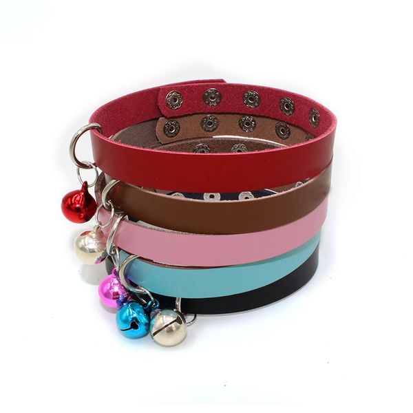 (50 pieces/lot)1.3cm cat small dog collars cowhide leather puppy metal snap style collar with bell & leashes
(50 pieces/lot)1.3cm cat small dog collars cowhide leather puppy metal snap style collar with bell & leashes
