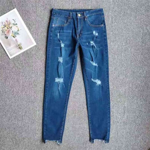 ripped high waist elastic skinny jeans female destroyed denim pant streetwear with hole slim pantalones 210809, Blue
ripped high waist elastic skinny jeans female destroyed denim pant streetwear with hole slim pantalones 210809, Blue