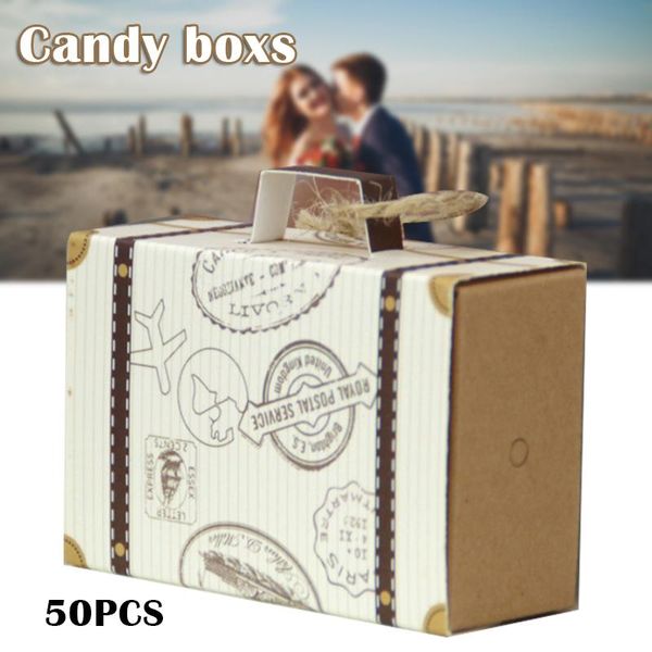50pcs mini suitcase shape candy box vintage kraft paper with tag and burlap twine for wedding travel themed party decor e7 gift wrap
50pcs mini suitcase shape candy box vintage kraft paper with tag and burlap twine for wedding travel themed party decor e7 gift wrap