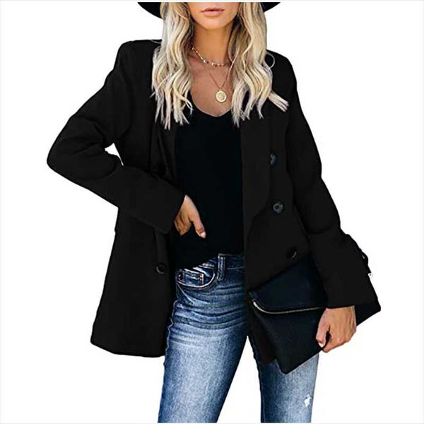 women's suits & blazers women solid color suit long style turndown collar coat fashion street wear autumn spring clothes drop, White;black
women's suits & blazers women solid color suit long style turndown collar coat fashion street wear autumn spring clothes drop, White;black