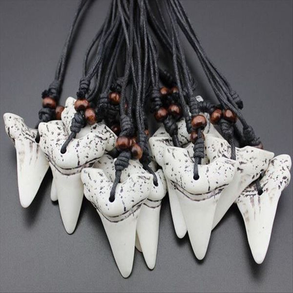 europe imitation yak bone carving shark tooth charm pendant wood beads necklace amulet gift, Silver
europe imitation yak bone carving shark tooth charm pendant wood beads necklace amulet gift, Silver