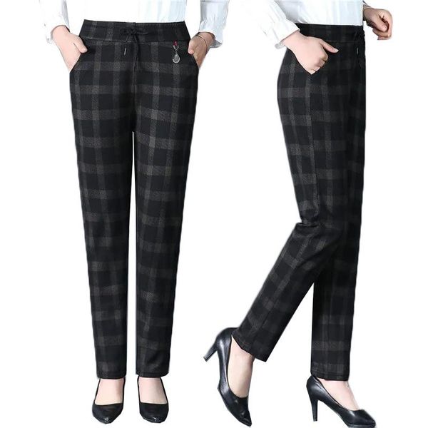 women's pants & capris autumn women trousers 2021 fashion plaid elastic high waist casual plus size 5xl middle-aged female straight, Black;white
women's pants & capris autumn women trousers 2021 fashion plaid elastic high waist casual plus size 5xl middle-aged female straight, Black;white