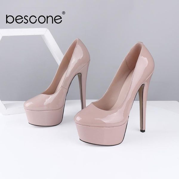 dress shoes bescone super high women solid pumps thin heel waterproof platform elegant ladies stylish party summer slip on bc579, Black
dress shoes bescone super high women solid pumps thin heel waterproof platform elegant ladies stylish party summer slip on bc579, Black