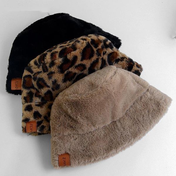 wide brim hats outdoor leopard print faux fur letter pattern bucket women winter soft warm gorros mujer, Blue;gray
wide brim hats outdoor leopard print faux fur letter pattern bucket women winter soft warm gorros mujer, Blue;gray