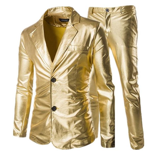men's suits & blazers casual boutique slim stamping suit 2 pieces set / two-button gold blazer jacket coat trousers pants, White;black
men's suits & blazers casual boutique slim stamping suit 2 pieces set / two-button gold blazer jacket coat trousers pants, White;black