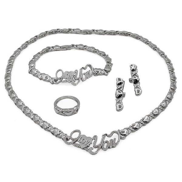 earrings & necklace latest xoxo small love silver plated women jewelry sets spot seconds american style i you set hm20081514
earrings & necklace latest xoxo small love silver plated women jewelry sets spot seconds american style i you set hm20081514