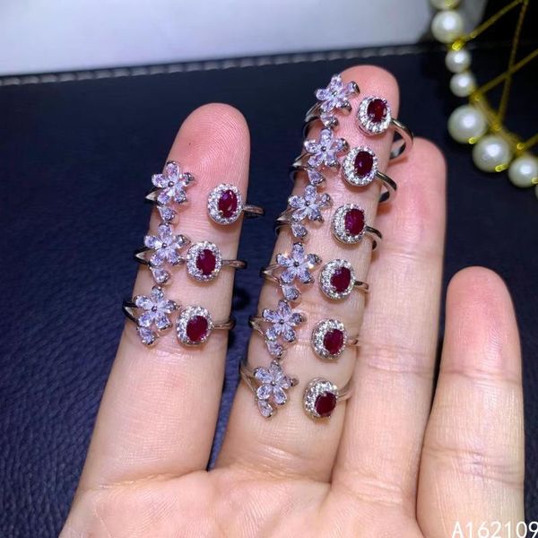 cluster rings fine jewelry 925 sterling silver inset with natural gemstone women's luxury vintage flower simple ruby open ring support, Golden;silver
cluster rings fine jewelry 925 sterling silver inset with natural gemstone women's luxury vintage flower simple ruby open ring support, Golden;silver