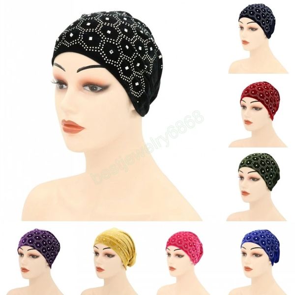muslim women drill velvet headscarf hats fashion islamic solid color inner cap turban eid headwear soft beanies, Blue;gray
muslim women drill velvet headscarf hats fashion islamic solid color inner cap turban eid headwear soft beanies, Blue;gray