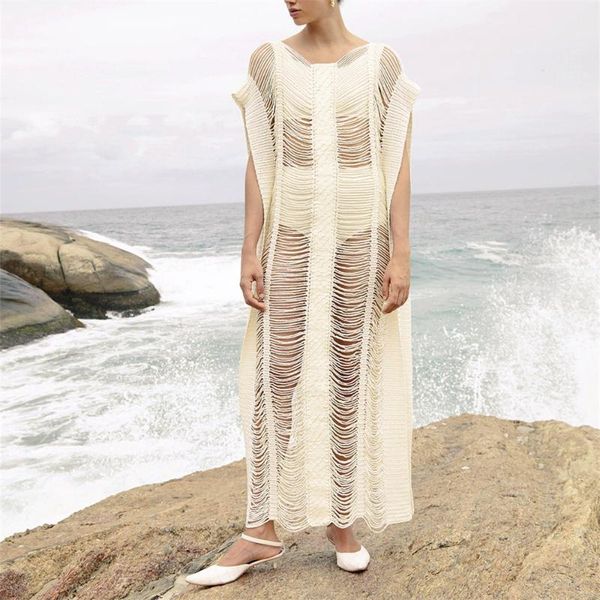 women's swimwear 2021 women long knitted dress backless v neck floor length crocheted dresses hollow out loose crochet beach cover up, White;black
women's swimwear 2021 women long knitted dress backless v neck floor length crocheted dresses hollow out loose crochet beach cover up, White;black