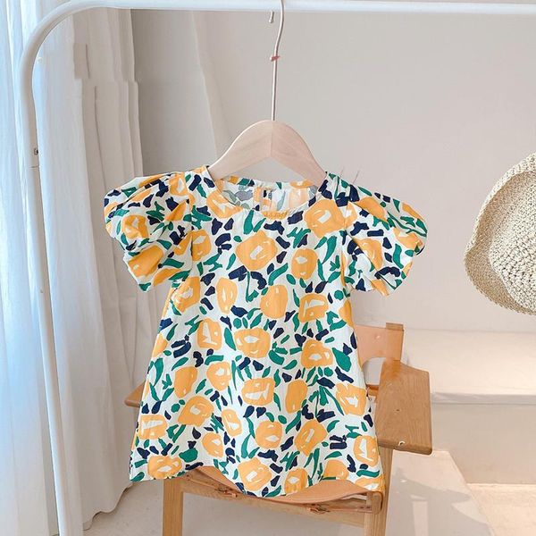 girl's dresses summer baby girls floral short sleeve 2021 children loose casual thin princess dress, Red;yellow
girl's dresses summer baby girls floral short sleeve 2021 children loose casual thin princess dress, Red;yellow