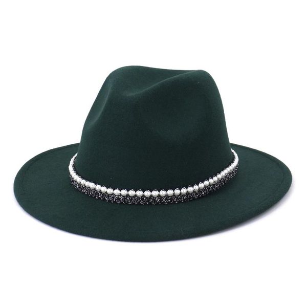 wide brim hats wool felt fedora with pearl band women hat formal fashion autumn winter panama style trilby cap, Blue;gray
wide brim hats wool felt fedora with pearl band women hat formal fashion autumn winter panama style trilby cap, Blue;gray
