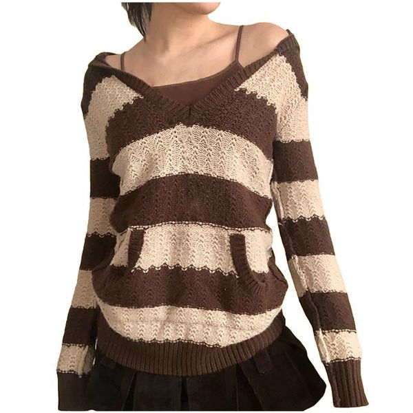women's sweaters y2k knitted sweater fashion women bow collar striped buttons sleeve warm off shoulder pull femme, White;black
women's sweaters y2k knitted sweater fashion women bow collar striped buttons sleeve warm off shoulder pull femme, White;black