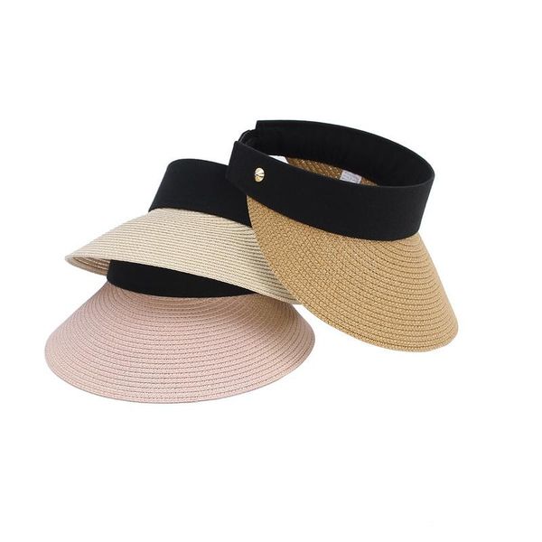 wide brim hats summer empty suncap portable foldable magic tape roll-up beach hat women sun fashion casual straw cap visors, Blue;gray
wide brim hats summer empty suncap portable foldable magic tape roll-up beach hat women sun fashion casual straw cap visors, Blue;gray
