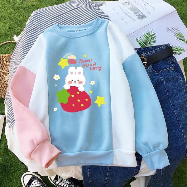 women's hoodies & sweatshirts fall winter women patchwork fleece o-neck sweatshirt cartoon cute sweet strawberry graphic print fashio, Black
women's hoodies & sweatshirts fall winter women patchwork fleece o-neck sweatshirt cartoon cute sweet strawberry graphic print fashio, Black