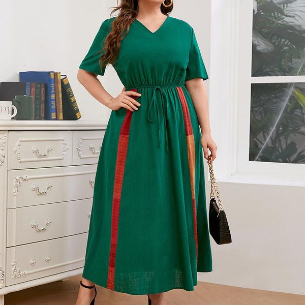 plus size dresses 4xl 5xl dress women 2021 summer v neck short sleeve contrast color elegant high waist maxi long, Black
plus size dresses 4xl 5xl dress women 2021 summer v neck short sleeve contrast color elegant high waist maxi long, Black