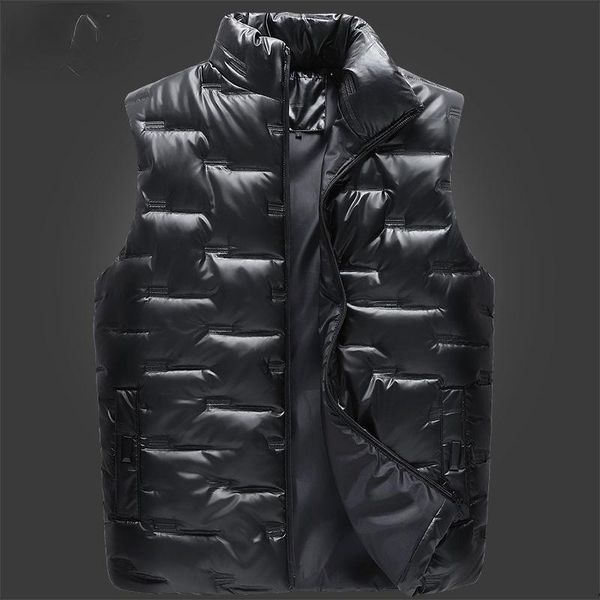 men's vests 2022 thicken vest men autumn winter sleeveless warm cotton-padded stand collar solid color waistcoat plus size 5xl y642, Black;white
men's vests 2022 thicken vest men autumn winter sleeveless warm cotton-padded stand collar solid color waistcoat plus size 5xl y642, Black;white
