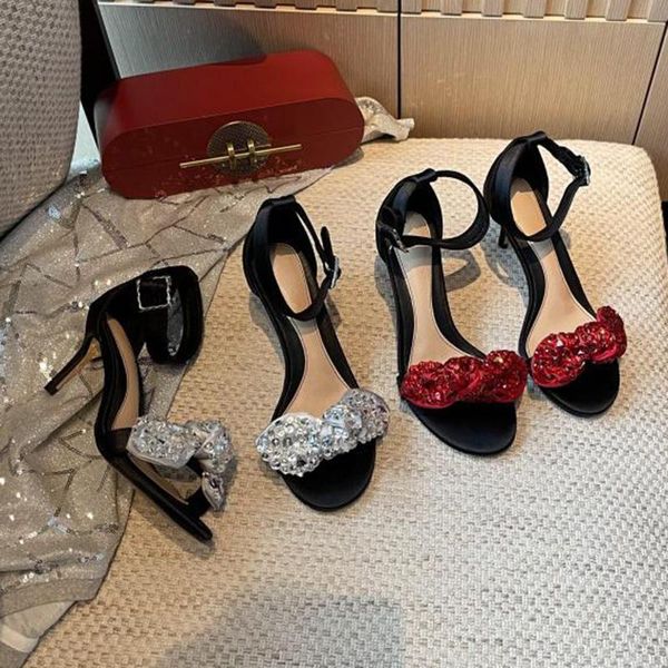 2021 summer elegant women red high heels nightclub sandals rhinestone bowknot open toe sandals pencil heels female shoes, Black
2021 summer elegant women red high heels nightclub sandals rhinestone bowknot open toe sandals pencil heels female shoes, Black