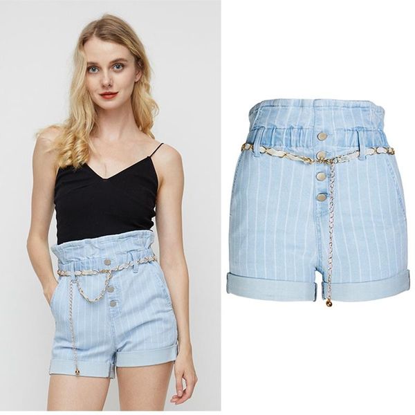women's shorts light blue stripe denim women plus size 2021 summer elastic high waist short jeans simple fashion ladies bottoms casual, White;black
women's shorts light blue stripe denim women plus size 2021 summer elastic high waist short jeans simple fashion ladies bottoms casual, White;black