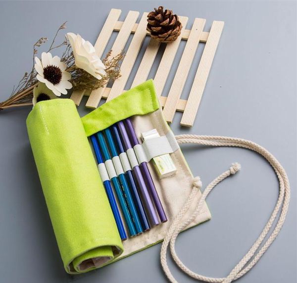 multiuse solid color canvas pencil wrap 12/24/36/48/72 slots fresh green gray creamy-white passionate red black sky blue bags
multiuse solid color canvas pencil wrap 12/24/36/48/72 slots fresh green gray creamy-white passionate red black sky blue bags