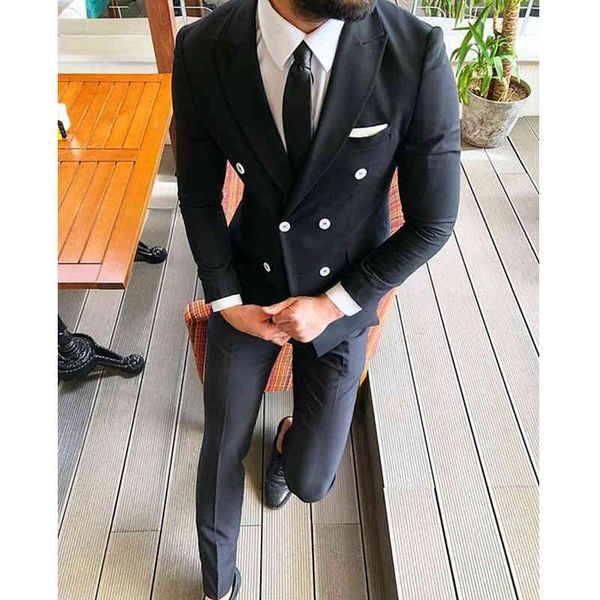men's suits & blazers black double breasted wedding for men slim fit groom tuxedo dinner party 2 piece male fashion jacket with pants b, White;black
men's suits & blazers black double breasted wedding for men slim fit groom tuxedo dinner party 2 piece male fashion jacket with pants b, White;black