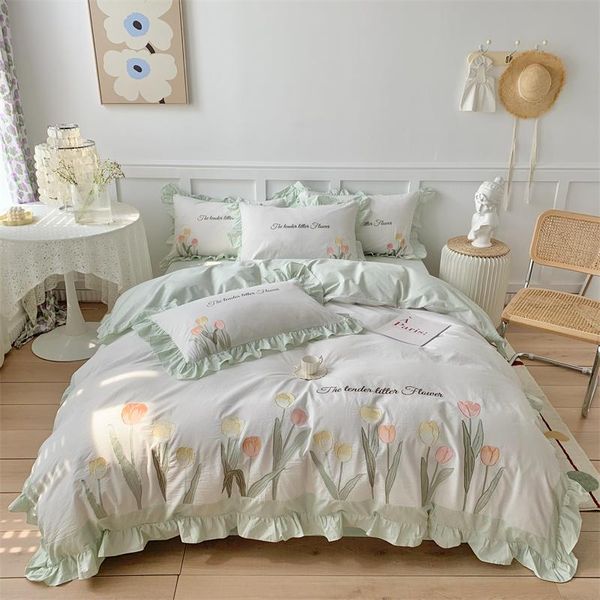 bedding sets princess girls set washed cotton tulip embroidery duvet cover quilt bed comforter fitted sheet pillowcases
bedding sets princess girls set washed cotton tulip embroidery duvet cover quilt bed comforter fitted sheet pillowcases