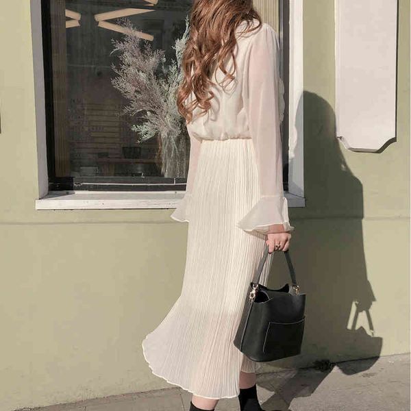 dresses elegant o-neck ruffles women chiffon flare-sleeve elastic waist female dress spring summer vestidos femme x0o1, Black;gray
dresses elegant o-neck ruffles women chiffon flare-sleeve elastic waist female dress spring summer vestidos femme x0o1, Black;gray