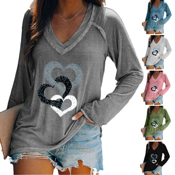 long solid color sleeve v-neck splicing casual large t-shirt women's wear, White
long solid color sleeve v-neck splicing casual large t-shirt women's wear, White