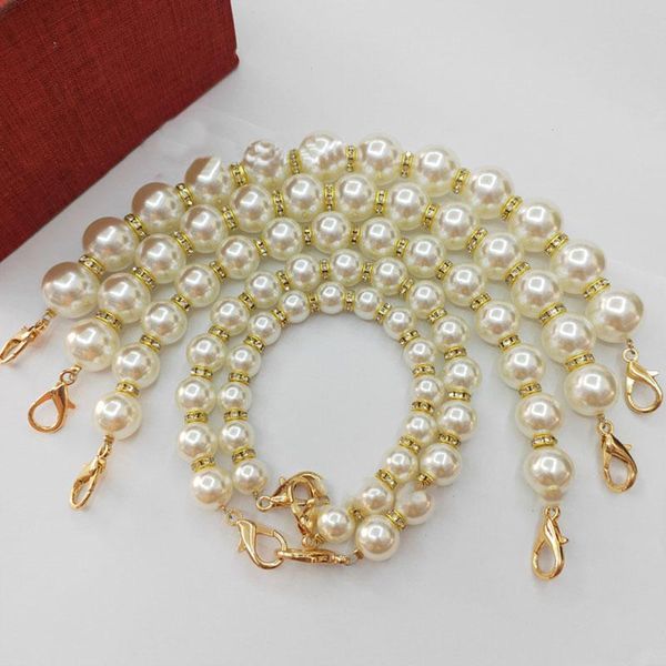 bag parts & accessories brand pearl strap for bags handbag purse belt handles cute bead chain tote women imitate, Black 
bag parts & accessories brand pearl strap for bags handbag purse belt handles cute bead chain tote women imitate, Black