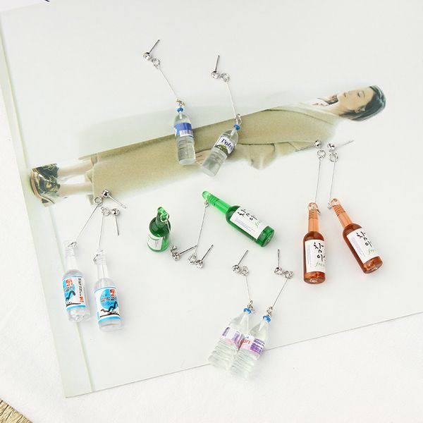 japanese korean new funny earrings cute clear wine bottle pencil smiling face strawberry pineapple earrings simple and long, Silver
japanese korean new funny earrings cute clear wine bottle pencil smiling face strawberry pineapple earrings simple and long, Silver