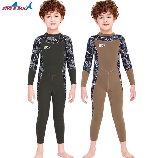 one-piece children's diving suit 2.5mm long sleeve warm swimsuit, White;black
one-piece children's diving suit 2.5mm long sleeve warm swimsuit, White;black